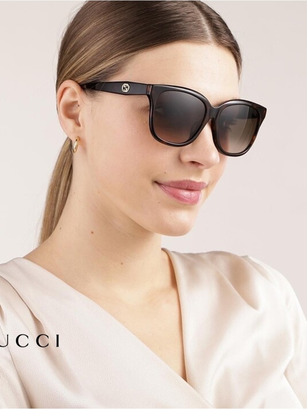 NWT Gucci Square Sunglasses GG0800SA Complete Luxury Set in Brown